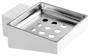 Σαπουνοθήκη Σχαρωτή Neo 830366 9x11,5x4,2cm White Mat Karag Ανοξ.Ατσάλι,Γυαλί