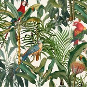 Ταπετσαρία Parrots Of Brasil WP20521 Green-Taupe-Red MindTheGap 52x300cm