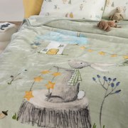 Κουβέρτα Βελουτέ Μονή (160x220) Nef-Nef Homeware Junior Woodland Party