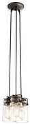 Κρεμαστό Φωτιστικό Οροφής 3xE27 Brinley Elstead Lighting-KL-BRINLEY3-OZ-Μπρονζέ KL-BRINLEY3-OZ