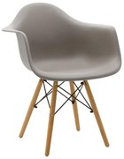 Καρέκλα - Πολυθρόνα Julita PP γκρι-φυσικό πόδι 62x60x78.5 εκ.