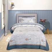 Κουβερλί Παιδικό 8852 Grey Greenwich Polo Club Μονό 160x220cm Microfiber