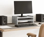 vidaXL Βάση Οθονών Γκρι του Σκυροδέματος 42x24x16 εκ. από Επεξ. Ξύλο