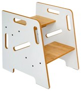 Πύργος εκμάθησης Steppy pakoworld λευκό-φυσικό mdf 34x39x39εκ (1 τεμάχια)