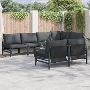 vidaXL Σετ Καναπέ Κήπου με μαξιλάρι με μαξιλάρι 7 pcs Ανθρακί 320 x 160 x 71 εκ