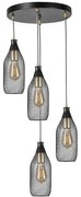 Φωτιστικό Οροφής Rio 941RTN1244 Φ30x70cm 4xE27 40W Black Opviq