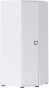Γκαρνταρόμπα γωνιακή Riddle 1D-Λευκό - 86.00Χ86.00Χ198.00cm
