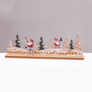 WOODEN XMAS COUNTDOWN WITH SANTA ΔΙΑΚΟΣΜHTIKO ΜΟΤΙΦ 33x5x10cm ACA X063361