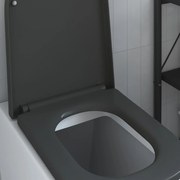 vidaXL Κάθισμα τουαλέτας γρήγορης απελευθέρωσης Ανθρακί