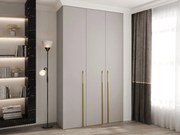 Ντουλάπα Como III 140 Τρίφυλλη-Cashmere - Χρυσό