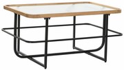 Τραπεζάκι Καφέ DKD Home Decor Κρυστάλλινο Μέταλλο (90 x 60 x 46 cm)