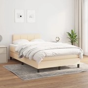 ΚΡΕΒΑΤΙ BOXSPRING ΜΕ ΣΤΡΩΜΑ ΚΡΕΜ 120X200 ΕΚ. ΥΦΑΣΜΑΤΙΝΟ 3140046