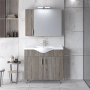 Σετ Επίπλου Mπάνιου SIENA 90 Sonoma Dark 90x46x160 εκ.