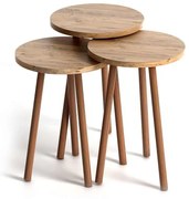 Βοηθητικά τραπεζάκια Roma Megapap από μελαμίνη χρώμα pine oak