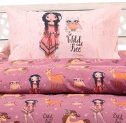 Ζεύγος Μαξιλαροθήκες (50x70) Melinen Kids Line Indian Girl Violet