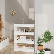 Βιβλιοθήκη/Διαχωρ. Χώρου Λευκό 80x30x103 εκ. Επεξεργασμένο Ξύλο - Λευκό