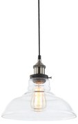 Φωτιστικό Κρεμαστο Aca KS1295PCL1BK SMYRNA Διάφανο (Transparent)
