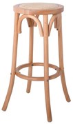 WOODWELL Ε7023,3VIENNA Σκαμπό BAR, Ξύλο Οξιά Απόχρωση Φυσικό, Κάθισμα Ψάθα 36x36x71cm Ε7023,3