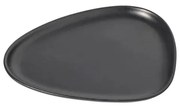 Πιάτο Φρούτου Curve Lunch Stoneware Μαύρο 22x19x1.5cm LIND DNA