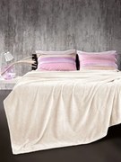 Κουβέρτα Microfiber Velour Υπέρδιπλη Rombus Ecru 220x240εκ. Guy Laroche