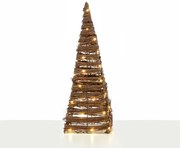 "NATURAL RATTAN CONE TREE" 40 MINI WW LED ΛΑΜΠ. ΜΠΑΤ. 3ΧΑΑ,IP20 Φ22X60CM ACA X11401120