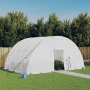 vidaXL Θερμοκήπιο με Ατσάλινο Πλαίσιο Λευκό 24 μ² 6 x 4 x 2,85 μ.