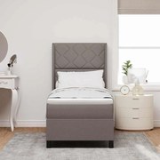 vidaXL Κρεβάτι με ελατήριο και στρώμα Ταπέ 80x200 εκ, ύφασμα
