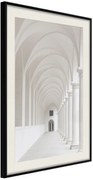 Αφίσα - White Colonnade  - 40x60 - Μαύρο - Με πασπαρτού