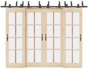 vidaXL Μηχανισμός Συρόμενης Μεσόπορτας Μαύρος 305 εκ. Ατσάλινος