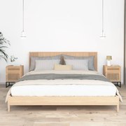 vidaXL Κομοδίνα 2 τεμ. 40x30x55,5 εκ Επεξεργασμένο Ξύλο & Σίδερο