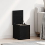 vidaXL Κουτί Αποθήκευσης Μαύρο Δρυς 30x35x35 εκ από Επεξεργασμένο Ξύλο