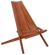 Πολυθρόνα Phoenox  πτυσσόμενη φυσικό teak ξύλο 101x63x80εκ