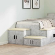 vidaXL Ντουλάπι αποθήκευσης 2 pcs Σκυρόδεμα Γκρι 127 x 41 x 40 εκ