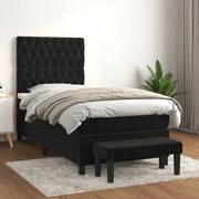 ΚΡΕΒΑΤΙ BOXSPRING ΜΕ ΣΤΡΩΜΑ ΜΑΥΡΟ 80 X 200 ΕΚ. ΒΕΛΟΥΔΙΝΟ 3137991