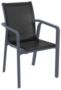 Πολυθρόνα Pacific 20.0076 57X62X44/90cm Dark Grey Siesta