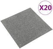 vidaXL Μοκέτα Πλακάκι 20 τεμ. Γκρι 5 μ² 50x50 εκ.