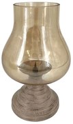 Κηροπήγιο Λάμπα 15-00-23988 Φ16x27cm Ecru Marhome Metal, Glass