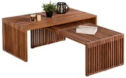 Τραπέζια Σαλονιού (Σετ 2Τμχ) Nya HM9548 116x60x46,5cm Από Teak Ξύλο Natural Ξύλο