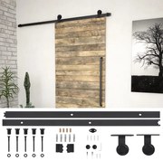 vidaXL Μηχανισμός Συρόμενης Μεσόπορτας Μαύρος SKIEN 183 εκ. Ατσάλινος