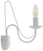 Απλίκα Φωτιστικό Τοίχου Μεταλλικό Ε14 1463/Α1 Arkolight-1463-1/Α1-Λευκό 1463-1/Α1