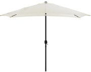 Ομπρέλα Αλουμινίου Cambell Ορθογώνια Ανακλινόμενη Μπέζ Γκρι 262x170x253 εκ.