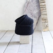 Καλάθι 28x15 - Panier Black Nima Βαμβάκι-Πολυέστερ