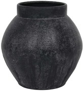 Βάζο Lava 031640 30x30x30cm Black Μέταλλο