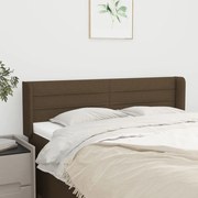 Κεφαλάρι με Πτερύγια Σκούρο Καφέ 147x16x78/88 εκ. Υφασμάτινο 3118909