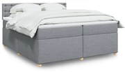 ΚΡΕΒΑΤΙ BOXSPRING ΜΕ ΣΤΡΩΜΑ ΑΝΟΙΧΤΟ ΓΚΡΙ 200X200 ΕΚ. ΥΦΑΣΜΑΤΙΝΟ 3289101