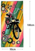 Πετσέτα θαλάσσης με ποδήλατο 180x90cm - Beach towel