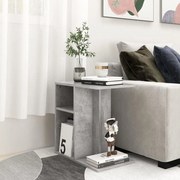 Τραπέζι Βοηθητικό Γκρι Σκυροδέματος 50x30x50 εκ. Επεξ. Ξύλο 803024