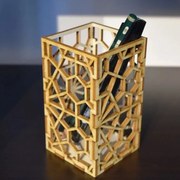 Intra απο ξύλο plywood 3mm-4mm πάχος – Γεωμετρικό ξύλο θήκης μολυβιού 45x50 cm INTRAVECTRY-MY551207