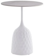 Βοηθητικό τραπέζι Kousien Inart λευκό sintered stone Φ50x60εκ 101-000098 101-000098 Λευκό