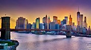 Φωτογραφία New York City Manhattan Brooklyn Bridge skyline, ANDREY DENISYUK